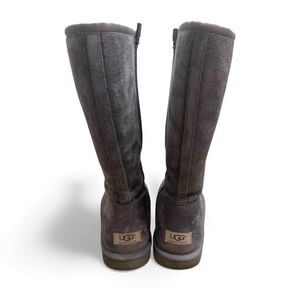 UGG Gray Tall Zip Up Boots 9